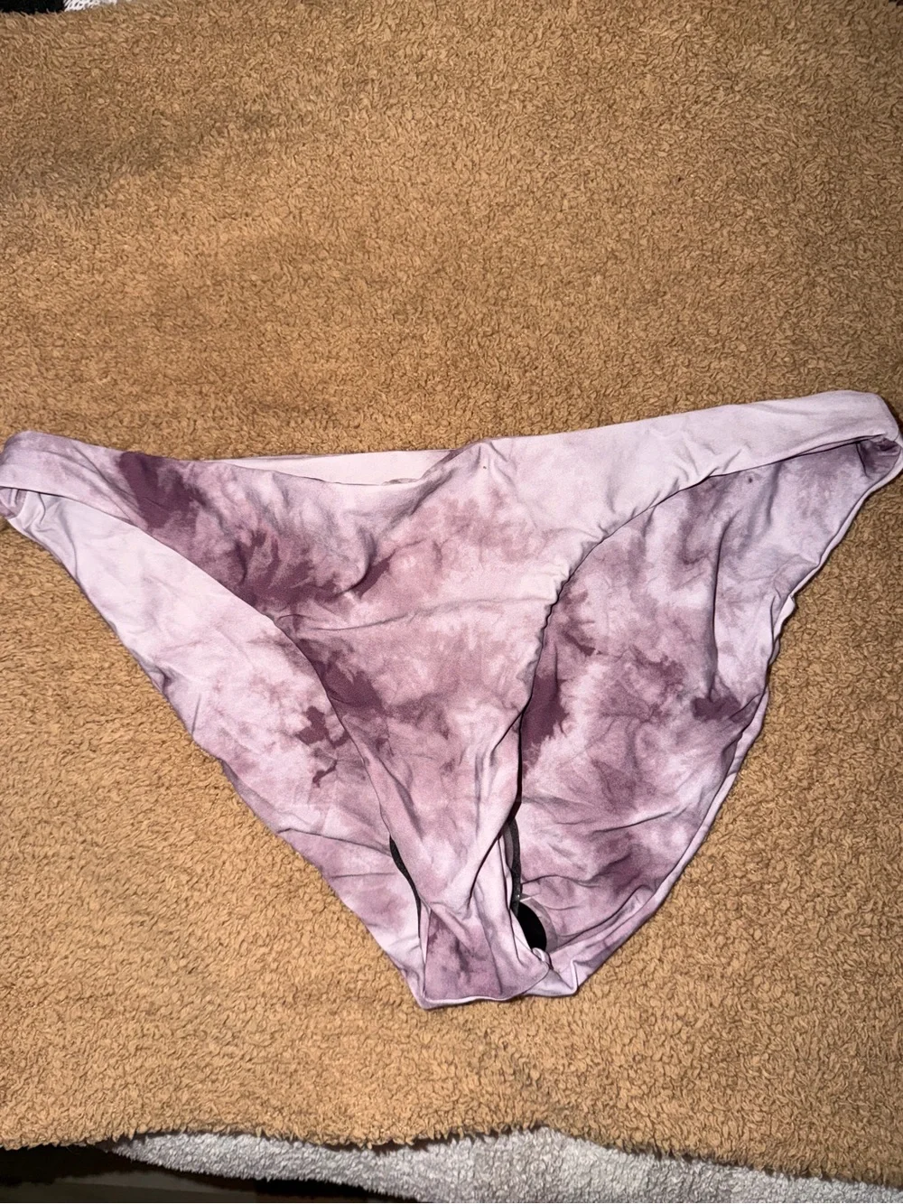 Volcom Tie Dye/Acid Wash Purple Bikini Bottoms